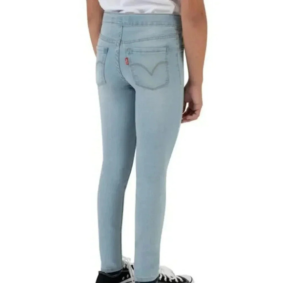 Levi's Stretchy Skinny Legging Blue Jeans Girl Size 16R Pull On - Picture 2 of 14